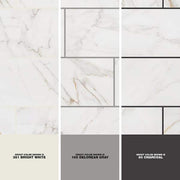 LuxeCraft Calacatta Gold Marble 8 in. x 24 in. Glazed Ceramic Wall Tile (13.3 sq. ft./Case)