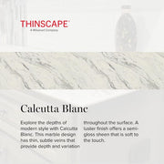 4 ft. L x 25 in. D Engineered Composite Countertop in Calcutta Blanc with Satin Finish
