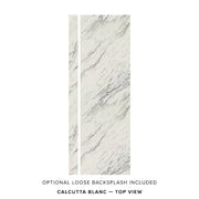 4 ft. L x 25 in. D Engineered Composite Countertop in Calcutta Blanc with Satin Finish
