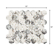 Lamora Capri 12 in. x 10 in. Glazed Ceramic Hexagon Mosaic Tile (0.81 sq. ft./each)