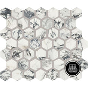 Lamora Capri 12 in. x 10 in. Glazed Ceramic Hexagon Mosaic Tile (0.81 sq. ft./each)