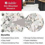 Lamora Capri 12 in. x 10 in. Glazed Ceramic Hexagon Mosaic Tile (0.81 sq. ft./each)