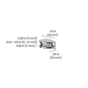 FLIC Chrome Metal Shelf Bracket for 1/4 - 5/16 in. H Shelves
