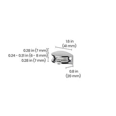 FLIC Chrome Metal Shelf Bracket for 1/4 - 5/16 in. H Shelves