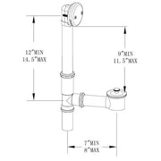 Everbilt 1-1/2" Brass Tub Drain Kit