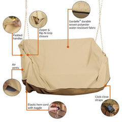 Veranda Porch Swing Cover - Durable and Water Resistant Outdoor Furniture Cover