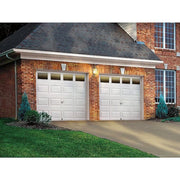 Classic Steel Short Panel 8 ft x 7 ft Insulated 6.5 R-Value  White Garage Door with Windows