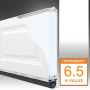 Classic Steel Short Panel 8 ft x 7 ft Insulated 6.5 R-Value  White Garage Door with Windows