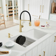 DIAMOND Coal Black Granite Composite 32.06 in. 50/50 Double Bowl Undermount Kitchen Sink