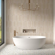 Lamora Marble Coastal Blue 11 in. x 13 in. Glazed Ceramic Penny Round Mosaic Tile (1.06 sq. ft./each)