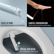 C2 Washlet Electric Heated Bidet Toilet Seat for Elongated Toilet in Cotton White