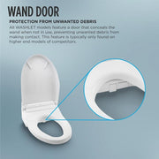 C2 Washlet Electric Heated Bidet Toilet Seat for Elongated Toilet in Cotton White