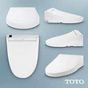 C5 Washlet Electric Heated Bidet Toilet Seat for Elongated Toilet in Cotton White