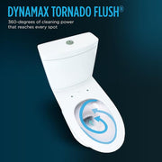 Aquia IV 12 in. Rough In 2-Piece 0.9/1.28 GPF Dual Flush Elongated Toilet Comfort Height in Cotton White Seat Included