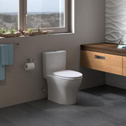 Aquia IV 12 in. Rough In 2-Piece 0.9/1.28 GPF Dual Flush Elongated Toilet Comfort Height in Cotton White Seat Included