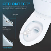 Aquia IV 12 in. Rough In 2-Piece 0.9/1.28 GPF Dual Flush Elongated Toilet Comfort Height in Cotton White Seat Included