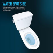 Drake 10 in. Rough In Two-Piece 1.6 GPF Single Flush Elongated Toilet in Cotton White, SoftClose Seat Included
