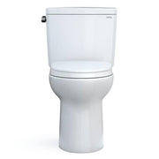 Drake 10 in. Rough In Two-Piece 1.6 GPF Single Flush Elongated Toilet in Cotton White, SoftClose Seat Included