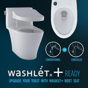 Drake 10 in. Rough In Two-Piece 1.6 GPF Single Flush Elongated Toilet in Cotton White, SoftClose Seat Included