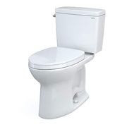 Drake 10 in. Rough In Two-Piece 1.6 GPF Single Flush Elongated Toilet in Cotton White, SoftClose Seat Included