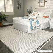 Dauin 3D Rainbow Area Rug with Tassels