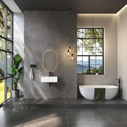 Siena 20 in. W x 15 in. D x 6 in. H Wall Mounted Bathroom Sink w/ Overflow Hole and Faucet Hole in White Vitreous China