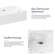 Siena 20 in. W x 15 in. D x 6 in. H Wall Mounted Bathroom Sink w/ Overflow Hole and Faucet Hole in White Vitreous China