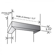 Crown Molding 6 Wall Range Hood Stainless, CM6-587/597/KE/KECOM-30/KZ