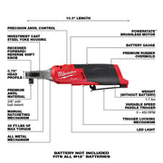 Milwaukee 2567-20 M12 FUEL™ 3/8" High Speed Ratchet (Tool Only)