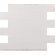 Xpress Mosaix Peel 'N Stick Daphne White Polished 14 in. x 12 in. Marble Brick Joint Mosaic Tile (0.97 sq. ft./Each)