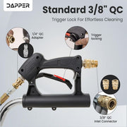 24 in. 4350 PSI Pressure Washer Surface Cleaner with 2 Hose Adapters