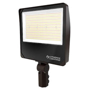 Contractor Select ESXF5 1000-Watt Equivalence Switchable Lumens and CCT Bronze Outdoor Integrated LED Flood Light
