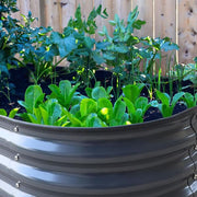 8 ft. x 2 ft. x 1.4 ft. Galvanized Raised Garden Bed 9-in-1 Planter Box Outdoor, Dark Gray