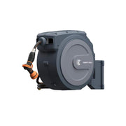 Garden Retractable Hose Reel-1/2 in.-130 ft., Wall Mounted, Dark Grey