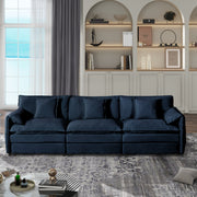 Modern Chenille Oversized Deep Seat Sectional Sofa