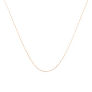 Solid 10K Yellow Gold 0.5mm Slim and Dainty Unisex 18" Rope Chain Necklace
