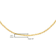 Solid 10K Yellow Gold 0.5mm Slim and Dainty Unisex 18" Rope Chain Necklace