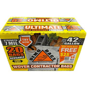 42-Gallon Contractor Heavy Duty Trash Bags (20-Count)