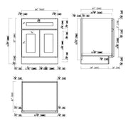 Brookings 24 in. W x 21 in. D 2-Door Shaker Style Bath Vanity Cabinet Only in White (Ready to Assemble)