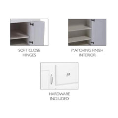 Brookings 24 in. W x 21 in. D 2-Door Shaker Style Bath Vanity Cabinet Only in White (Ready to Assemble)