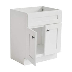 Brookings 24 in. W x 21 in. D 2-Door Shaker Style Bath Vanity Cabinet Only in White (Ready to Assemble)