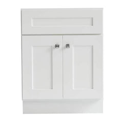 Brookings 24 in. W x 21 in. D 2-Door Shaker Style Bath Vanity Cabinet Only in White (Ready to Assemble)