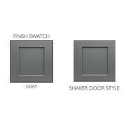 Brookings Solid Wood 30 in. W x 21 in. D 2 Door Shaker Style Bath Vanity Cabinet Only in Gray