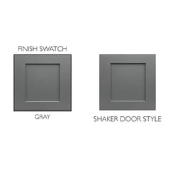 Brookings Solid Wood 30 in. W x 21 in. D 2 Door Shaker Style Bath Vanity Cabinet Only in Gray