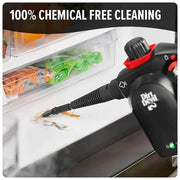7-in-1 Portable Corded Handheld Steamer with 7 Muli-Surface Cleaning Tools, Steam Control, Chemical Free Cleaner, Black