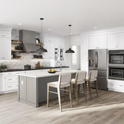 Shaker 24 in. W x 24 in. D x 34.5 in. H Assembled Base Kitchen Cabinet in Dove Gray with Ball-Bearing Drawer Glides