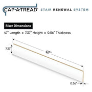 2 Pack-Dusk Cherry 47 in. L x 12.15 in. W x 2.28 in. T Vinyl Overlay Stair Tread and Reversible Riser Kit