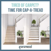 2 Pack-Dusk Cherry 47 in. L x 12.15 in. W x 2.28 in. T Vinyl Overlay Stair Tread and Reversible Riser Kit