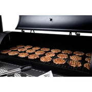 Signature Heavy-Duty Barrel Charcoal Grill and Offset Smoker in Black