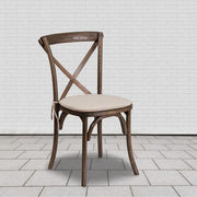 Early American Wood Cross Back Chair (Set of 2)